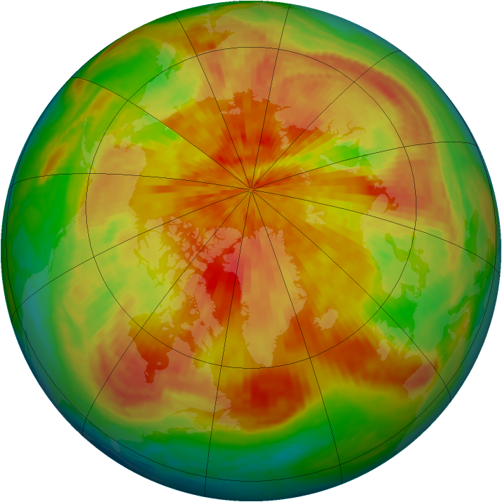 Arctic ozone map for 03 April 2002